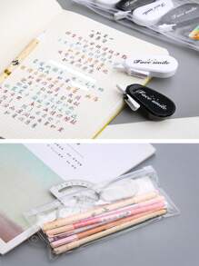 1入組/6入組各種尺寸經典黑白修正帶 - 精確完美的編輯選擇！