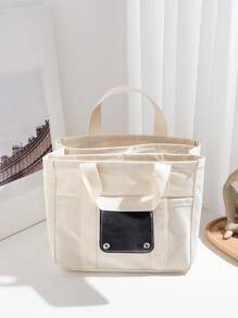 多功能通勤媽咪包,帶多個口袋和隔層,適合戶外使用、嬰兒護理和收納 - 米色 - 查看 3