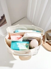 多功能通勤媽咪包,帶多個口袋和隔層,適合戶外使用、嬰兒護理和收納 - 米色 - 查看 2