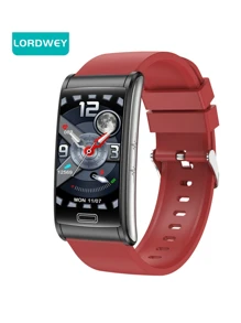 LORDWEY E600 ECG Smart Watch Men Non-Invasive Blood Glucose Heart Rate Blood Pressure Monitor Sports Steps Smartwatch Women Android - Red - View 1