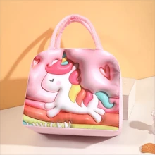 New Design 3d Visual Cute Outdoor Handbag With Large Capacity Insulated Cartoon Lunch Bag, Suitable For Office Workers And Students, Thick Aluminum Foil Lining - Pink - View 1