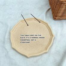 1入組復古仿舊木頭託盤適用於首飾類展示,裝飾用品,北歐風格道具適用於攝影,裝飾 - 米色 - 查看 6