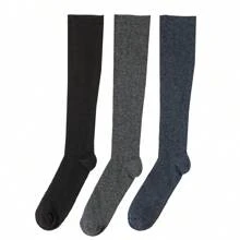 3雙混色女性壓縮競技長款襪子適用於戶外運動&休閒穿戴 - 彩色 - 查看 1