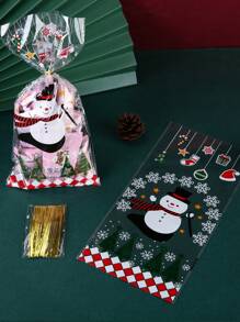50入組聖誕派對糖果餅乾包裝禮袋