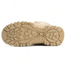 Men's Thickened Slip Resistant Warm Flat High-top Short Boots, Winter Casual Outdoor Pupu Leather Mountain Climbing Boots For Training And Casual Wear - Brown - View 8