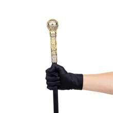 rufengbao 金灰色豪華圓柄時尚手杖適合派對裝飾手杖優雅 Crosier 旋鈕手杖 93 厘米 - 金色 - 查看 7