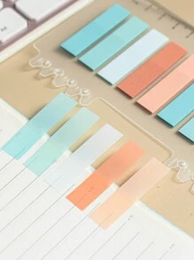 1pc 200 Sheets/pack Pet Sticky Notes, Index Tabs, Labels, Reminder Memo - Multicolor - View 4