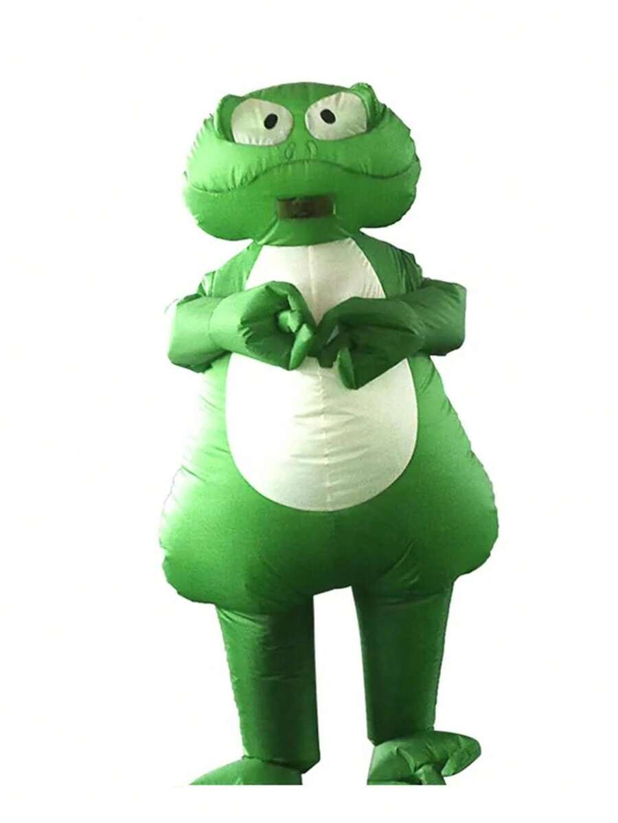 Disfraz De Rana Inflable, Disfraz De Fiesta Divertido Para Carnaval Y Actuación - Verde - Ver 1