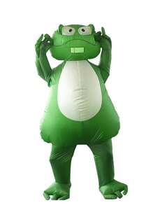 Disfraz De Rana Inflable, Disfraz De Fiesta Divertido Para Carnaval Y Actuación - Verde - Ver 4