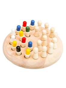 1個木製記憶棒比賽,智力邏輯遊戲和腦筋急轉彎拼圖遊戲也適用於彩色遊戲板的家庭聚會 - 彩色 - 查看 4