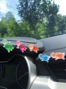 5入組可愛樹脂海龜汽車擺件，創意汽車內飾配件 - 彩色 - 查看 2