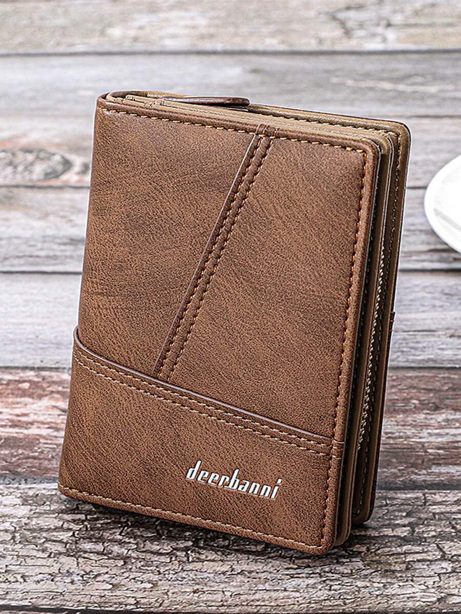 Herren Vintage Look Matt Criss cross Besticktes Portemonnaie Mit 