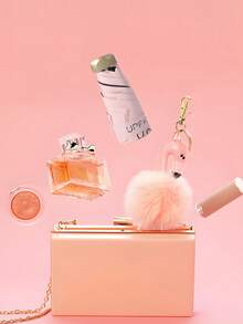 Portable Reinforced Pocket Umbrella For UV And Rain. - 粉色 - 查看 2