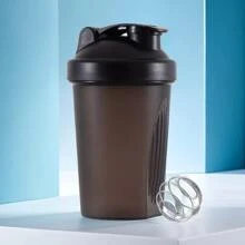 1 Bouteille De Shaker Noire De 12 Oz/400 Ml, Classique Avec Crochets Et Étanche À L'épreuve Des Fuites, Avec Échelle Graduée, Un Petit Batteur À Fouet En Acier Inoxydable, Certifié Pp5, Une Tasse De Mélange De Poudre De Protéine De Sport Et Adaptée Au Lave-vaisselle, Une Tasse De Camping, Une Tasse À Café