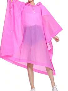 1pc Thickened Waterproof Eva Hiking Raincoat, Unisex Multifunctional Raincoat For Hiking With Transparent Design For Men And Women, Waterproof Camping Poncho For Backpacking For School,Office,Household,Travel, Back To School Supplies Summer Cooling,Beach,Travel