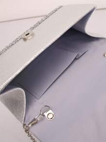 Long lanh Bling, Sáng bóng quyến rũ, Thời trang thanh lịch Túi buổi tối cầm tay được trang trí bằng kim cương tinh tế Túi đựng đồ ăn tối cho cô gái dự tiệc, phụ nữ, dành cho nữ Hoàn hảo cho bữa tiệc, đám cưới, vũ hội, bữa tối/tiệc, món quà tốt nhất cho phụ nữ - Bạc - Xem 6