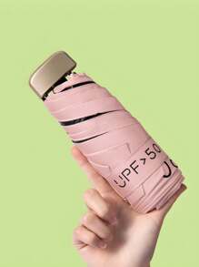 Portable Reinforced Pocket Umbrella For UV And Rain. - 粉色 - 查看 1