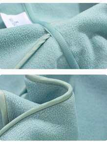 女士软壳保暖内衬连帽户外夹克，采用色块设计，浅蓝色 - 淺藍色 - 查看 7