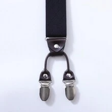 男士西裝吊帶6夾鉤彈性復古商務吊帶,適用於中老年人西裝褲 - 彩色 - 查看 4