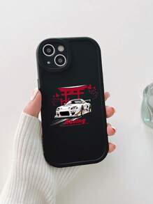 1入組奢華時尚跑車磨砂手機殼，印有跑車圖案，適用於 IPhone、IPhone 11、IPhone 13、IPhone 15、IPhone 15 Pro Max、三星 Galaxy S24 Ultra - 彩色 - 查看 3