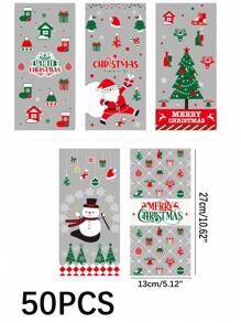 50入組聖誕派對糖果餅乾包裝禮袋