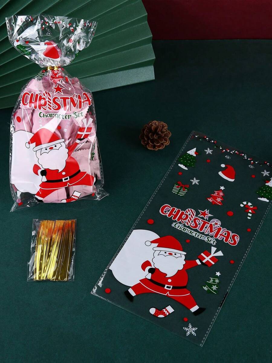 50入組聖誕派對糖果餅乾包裝禮袋