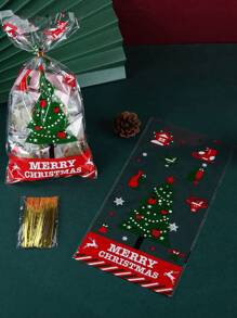 50入組聖誕派對糖果餅乾包裝禮袋