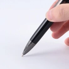 1支新創意葉子形筆夾原子筆,金屬雕刻扭轉式原子筆,商務禮品辦公簽字筆 - 彩色 - 查看 4