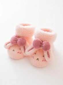 Épaisses chaussettes à hochet d'animal de bande dessinée pour bébés