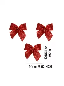 6/12 Stück Weihnachtsschleifen, geeignet für Weihnachtsbaum Dekoration, perfekt als Geschenk