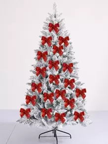 6/12 Stück Weihnachtsschleifen, geeignet für Weihnachtsbaum Dekoration, perfekt als Geschenk