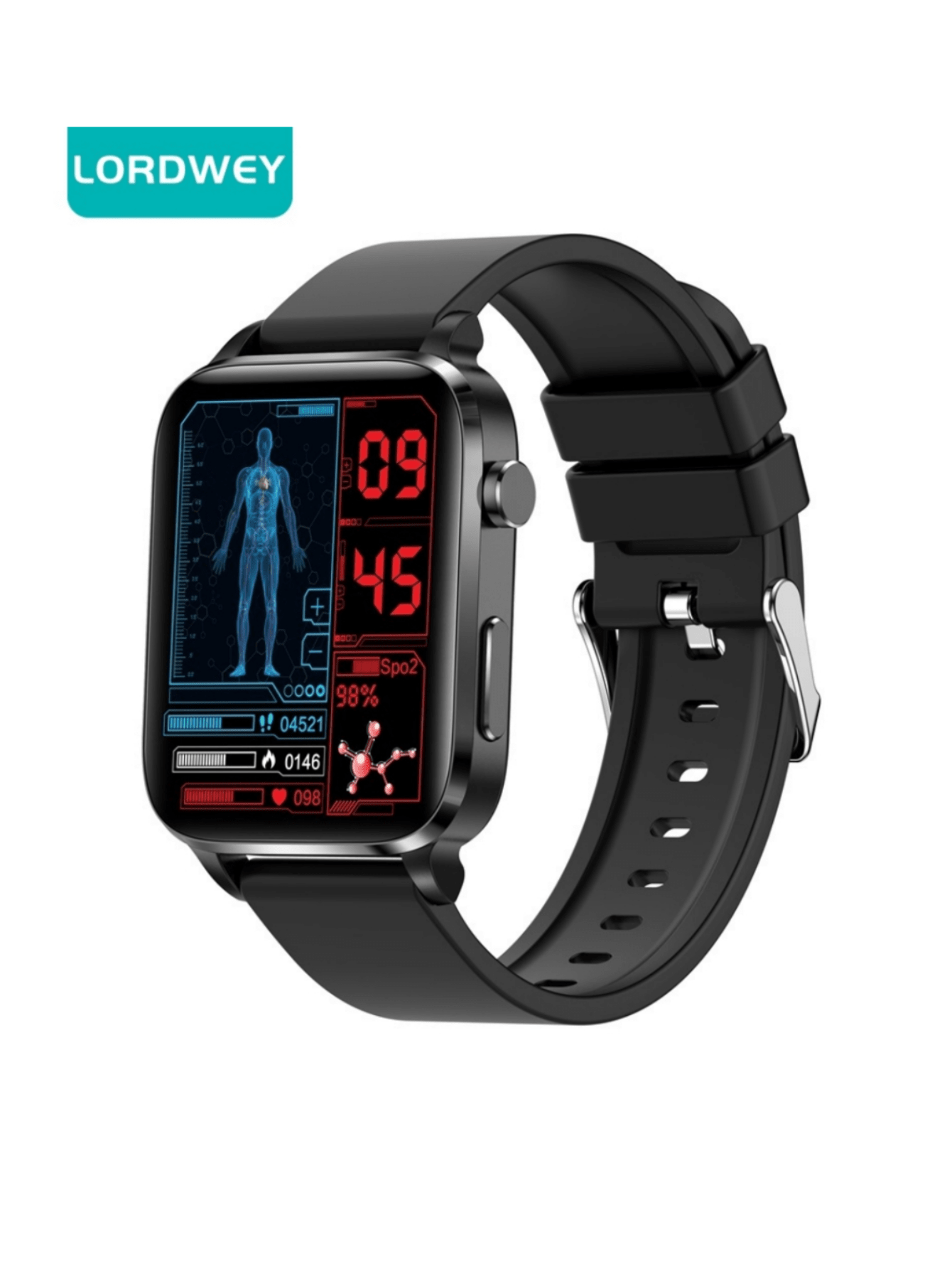 LORDWEY F100 Smart Watch Laser da 1,7 pollici Temperatura corporea ...