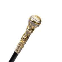 rufengbao 金灰色豪華圓柄時尚手杖適合派對裝飾手杖優雅 Crosier 旋鈕手杖 93 厘米 - 金色 - 查看 6