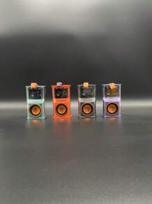 Bocina altavoz K08 Transparente luz RGB portátil bluetooth MicroSD TWS - Naranja - Ver 3