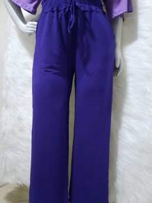 Women Pants - 淺灰紫 - 查看 1