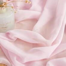 粉色12x108英寸透明婚禮用桌布,浪漫鄉村風格適用於婚禮派對、嬰兒淋浴裝飾 - 淺粉色 - 查看 4