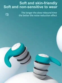 1pc Super Soundproof Silicone Sleep Aid And Noise Reduction Earplug For Sleeping