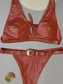 Women Bikini Sets - Camel - View 3