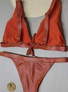 Women Bikini Sets - Camel - View 4