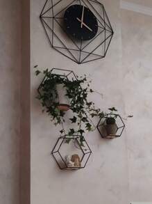 1 件创意铁质壁挂式储物架收纳架装饰展示架房间装饰 - 彩色 - 查看 3