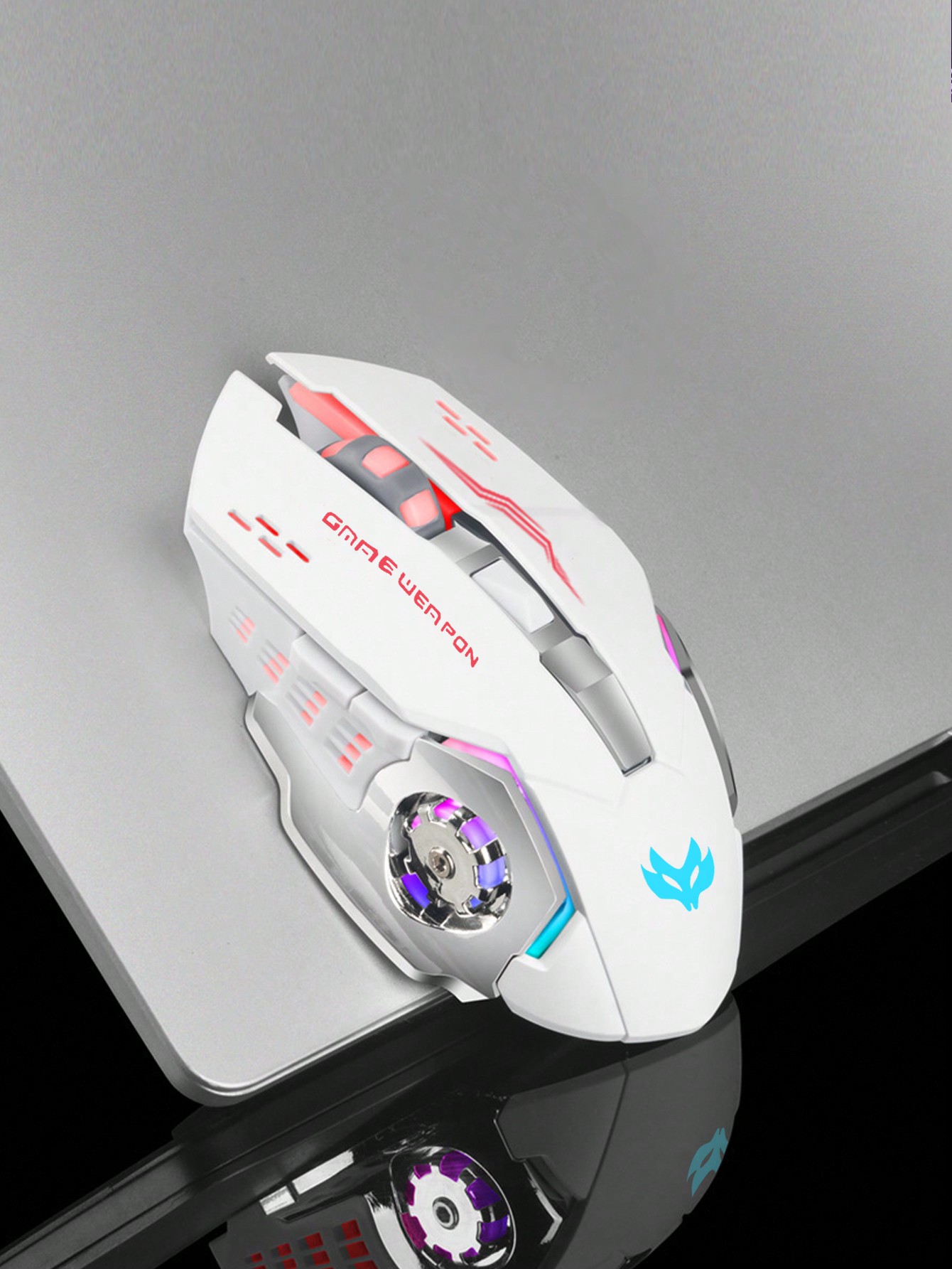 فأرة ألعاب لاسلكية صامتة وقابلة لإعادة الشحن 2.4 ج...