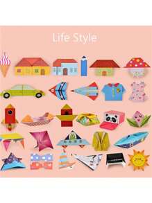 54 Của Giáo dục Và Creative DIY Đầy màu sắc Gấp giấy , Trẻ em Trường mẫu giáo Thủ công Nguyên vật liệu - xanh quân đội - Xem 4