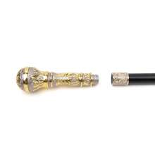 rufengbao 金灰色豪華圓柄時尚手杖適合派對裝飾手杖優雅 Crosier 旋鈕手杖 93 厘米 - 金色 - 查看 8