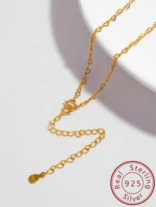 1 件豪華 925 純銀毛衣鏈,天然石榴石和閃閃發光的銀色迷你寶石珠金色長項鍊,長度可調節,多種佩戴方式,適合女士日常佩戴和品質珠寶