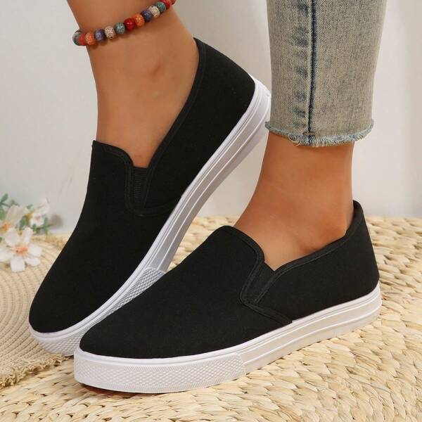 Chaussures Pour Femmes À La Mode, Tous-matchs, Confortables, Respirantes, Légères Avec Un Design Slip-on