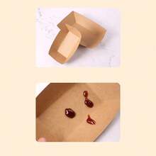 10pcs Disposable Kraft Paper Box With Handle, Fast Food Packaging Box For French Fries, Fried Chicken, Chips, Snacks, - Brown - View 7