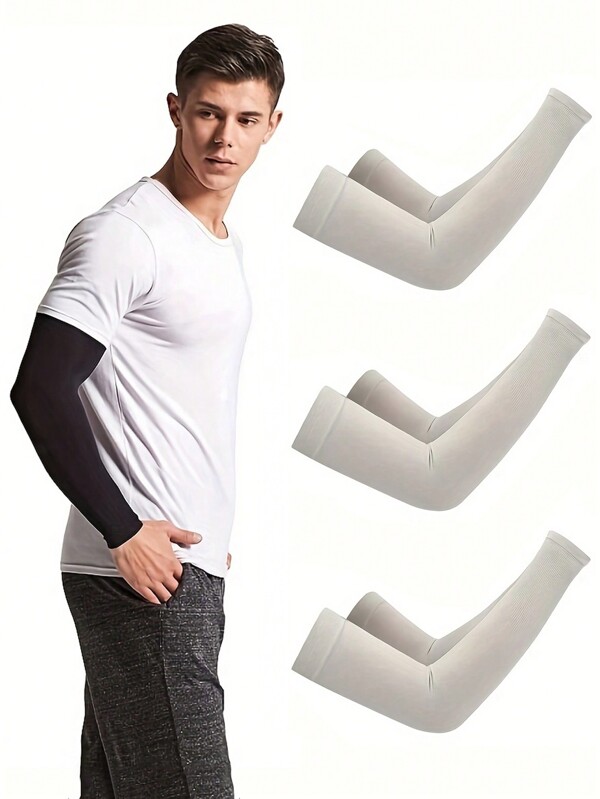 Cooling Arm Sleeves For Men -Sun Protection For Golf, Cycling, Running, And Driving - Stay Cool And Protected All Day Sleeves Cover Arms White Gloves