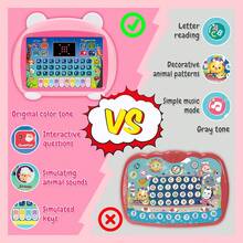 1台led屏幕粉色英文卡通早教學習玩具平板電腦音樂播放,適合幼童互動感官玩具,男女孩子學習字母、數字、音樂和數學,適用於學前兒童使用,是生日禮物、聖誕禮物、親子互動遊戲玩具的完美選擇 - 粉色 - 查看 3
