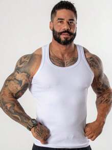 Men Tank Tops - White - View 1