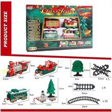 1盒/20入組聲光電動聖誕節火車軌道玩具套裝 - 綠色 - 查看 5